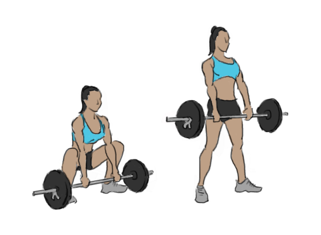 Barbell sumo deadlift