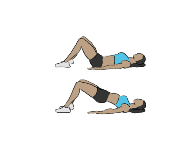 Glute bridge - GoFitnessPlan