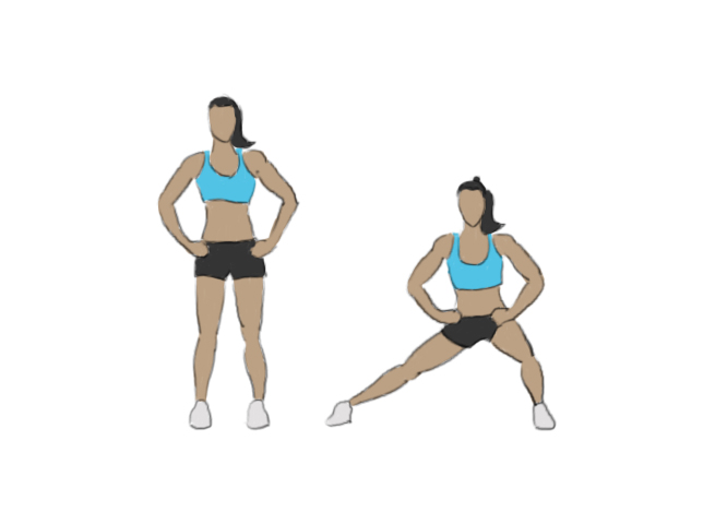 Lateral lunges