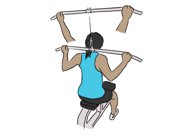 Pulldown behind the neck