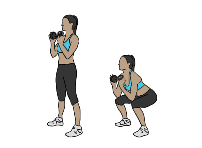 Dumbbell squat