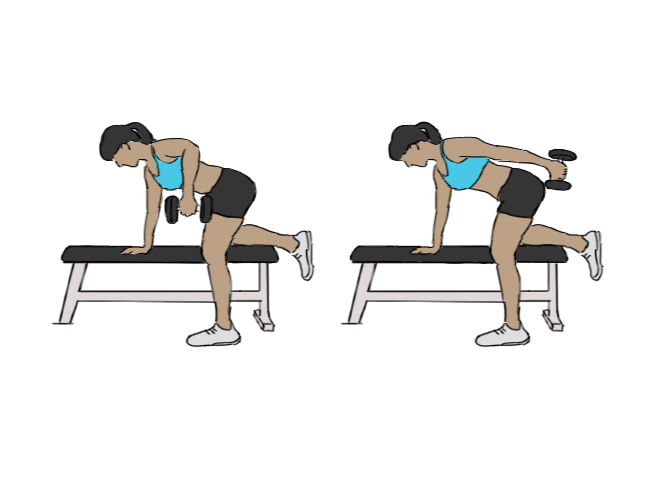 Triceps dumbbell kickback